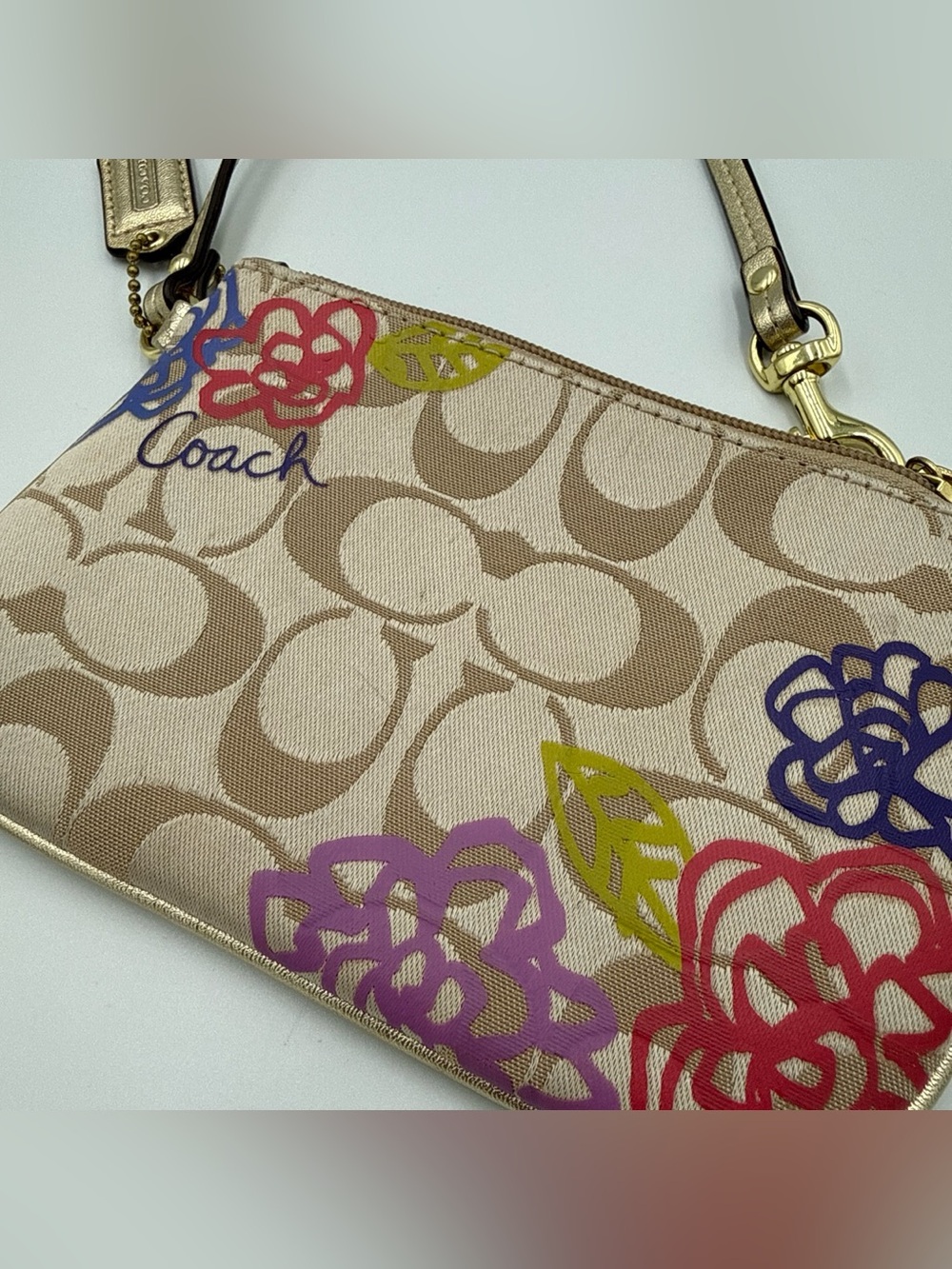 Coach Poppy Y2K Daisy wristlet with multicolored flowers - Picture 4 of 6